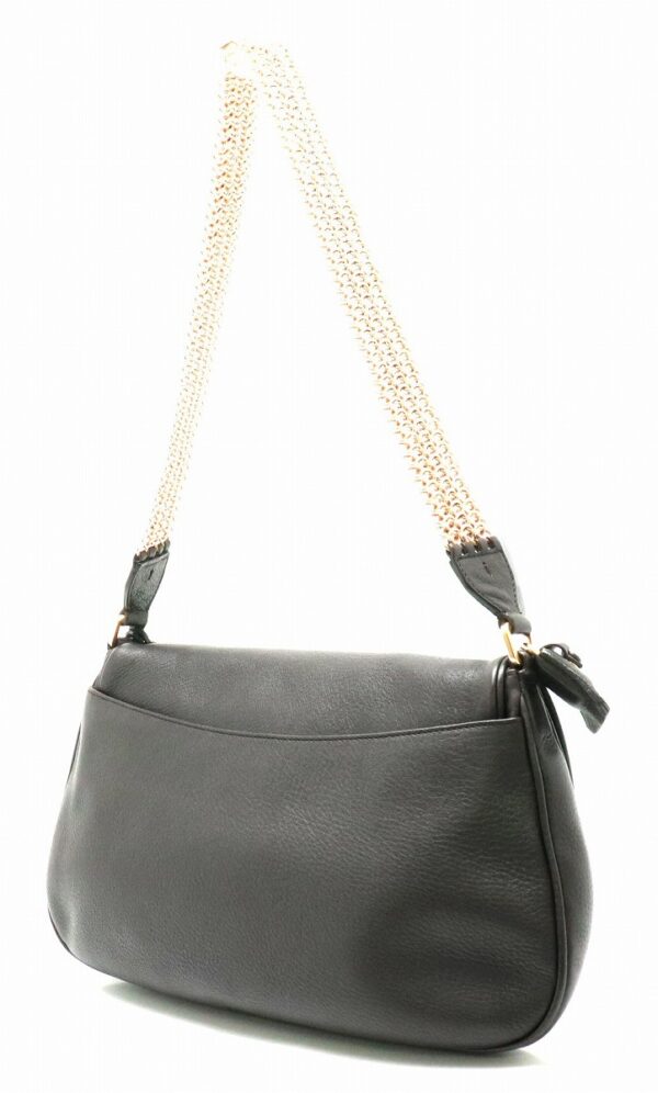 11830264 1 Prada Chain Shoulder Handbag Leather Black