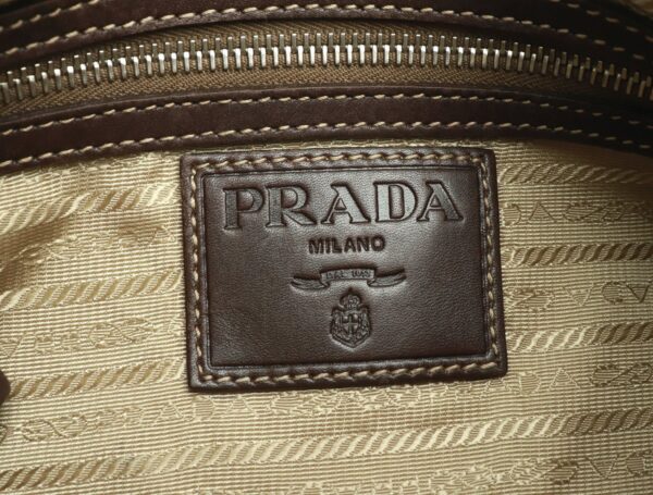 11830265 8 Prada Logo Jacquard Shoulder Bag Brown