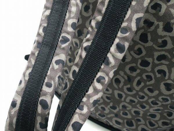 11830386 3 Gucci Leopard Print Backpack Leather Gray Black