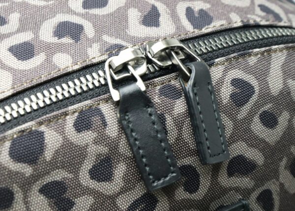 11830386 5 Gucci Leopard Print Backpack Leather Gray Black