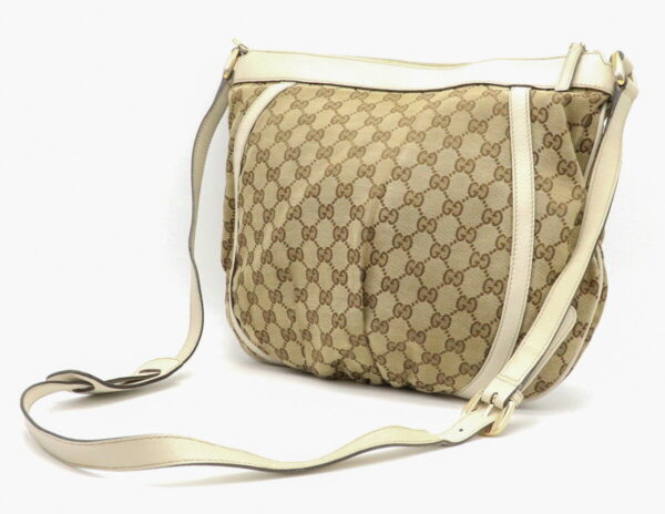 11830643 1 Gucci GG Abbey Crossbody Leather Khaki Beige Ivory