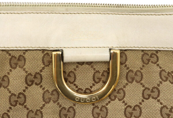 11830643 7 Gucci GG Abbey Crossbody Leather Khaki Beige Ivory