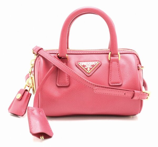 11831053 Prada Saffiano 2WAY Mini Bag Peonia Pink