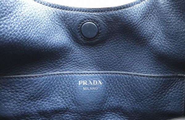 11831632 7 Prada Vit Daino Shoulder Bag Leather Bluette Blue