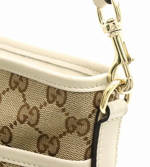 11840234 6 Gucci GG Shoulder Bag Khaki Beige Ivory Leather