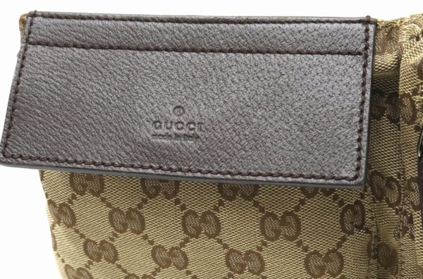 11840238 7 Gucci GG Body Bag Waist Pouch Leather Khaki Brown