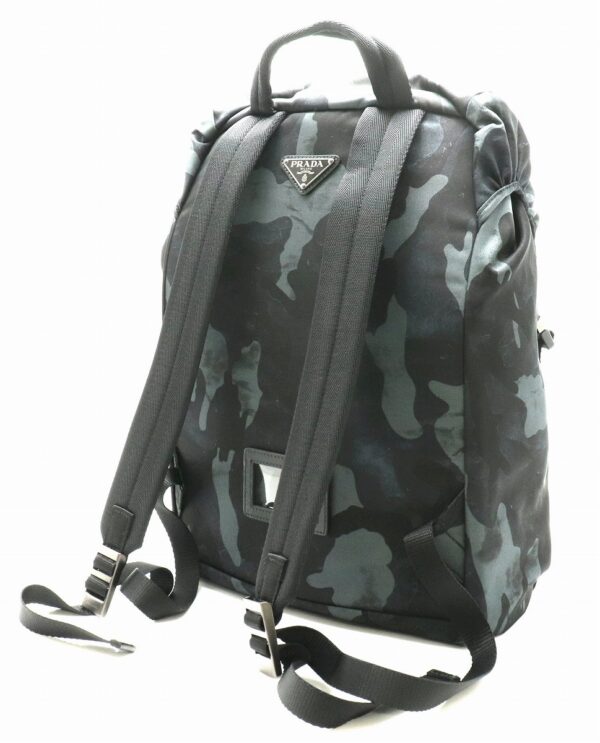 11840287 1 Prada Nylon Rucksack Backpack Camouflage Leather Blue