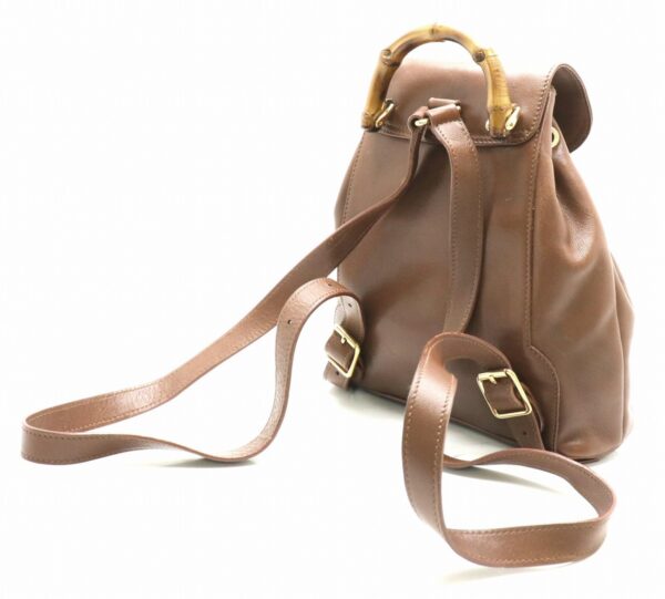 11840306 1 Gucci Bamboo Backpack Mini Rucksack Leather Brown