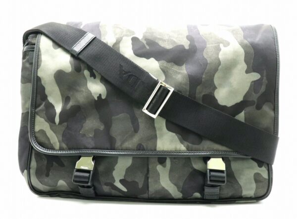 11840324 Prada Nylon Shoulder Bag Messenger Camouflage Fumo