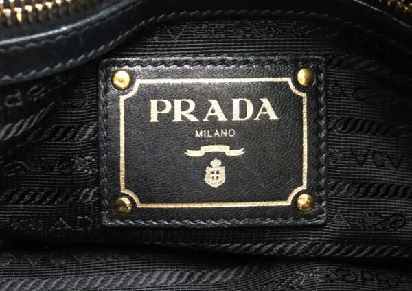 11840334 8 Prada Nylon Leather Handbag 2WAY Shoulder Bag Nero Black