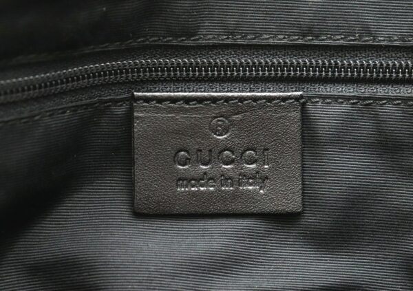 11840416 8 Gucci Jackie Line GG Shoulder Bag Leather Black