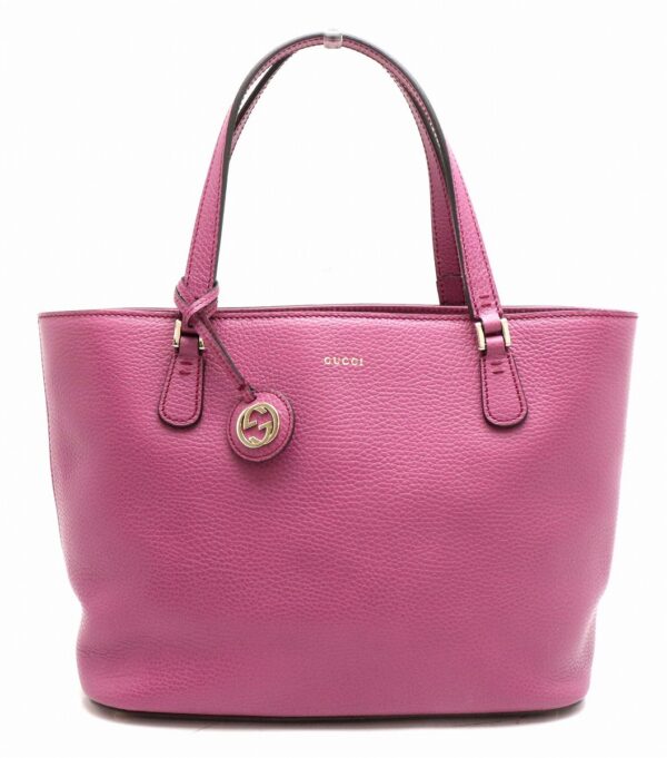 11840436 Gucci Interlocking G Tote Bag Leather Purple