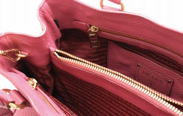 11840459 6 Prada Vit Daino 2WAY Shoulder Bag Leather Peonia Pink