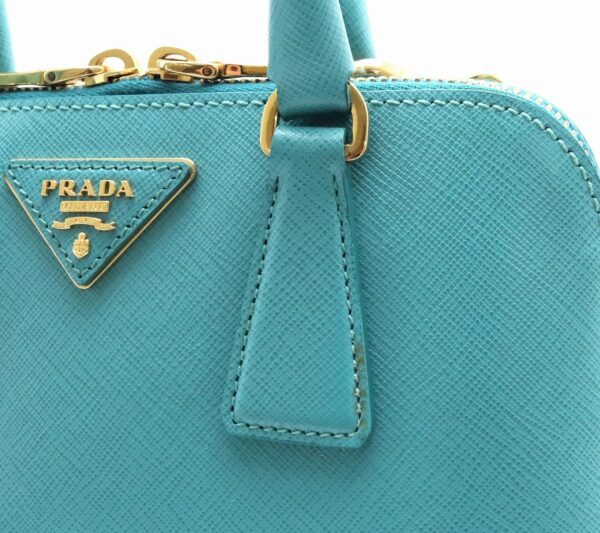 11840642 7 Prada Saffiano Lux 2WAY Handbag Leather Turchese