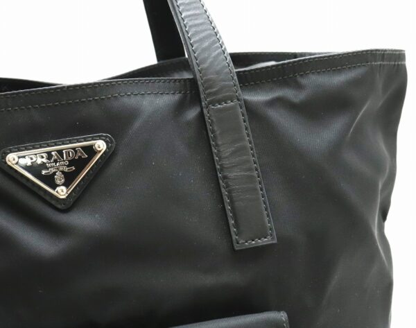 11840664 6 Prada Tote Bag Nylon Leather Nero Black