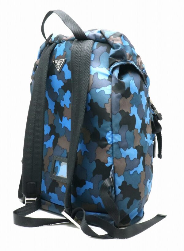 11840882 1 Prada Nylon Rucksack Daypack Camouflage Leather Blue