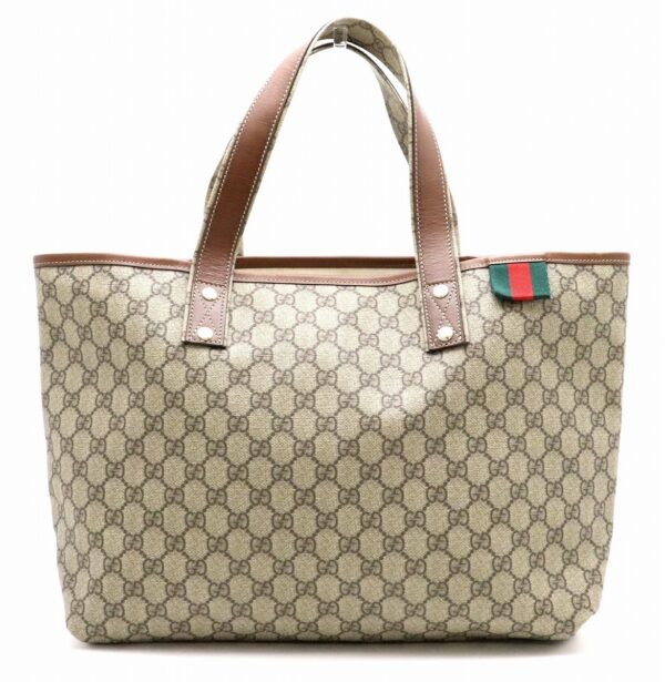 11841271 Gucci GG Plus Sherry Line Tote Bag Beige