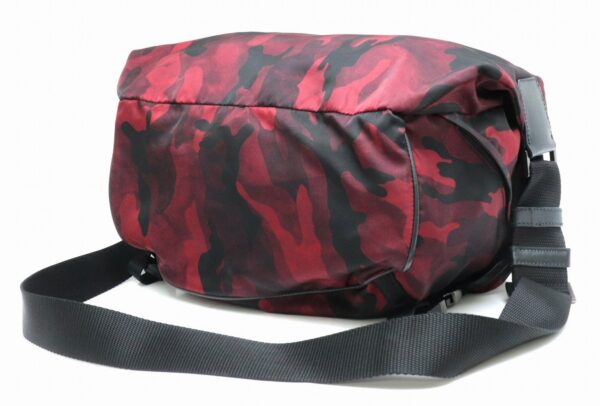 11850175 1 Prada Camouflage Shoulder Bag Crossbody Nylon Leather Red