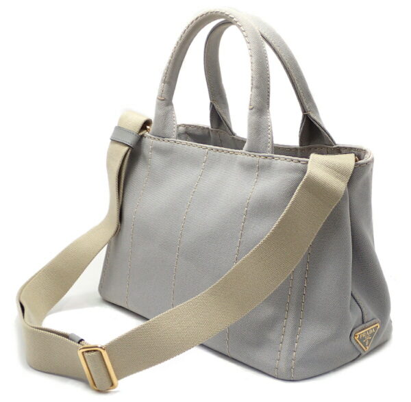 11850546 1 Prada Canapa 2WAY Tote Bag Canvas Nube Gray