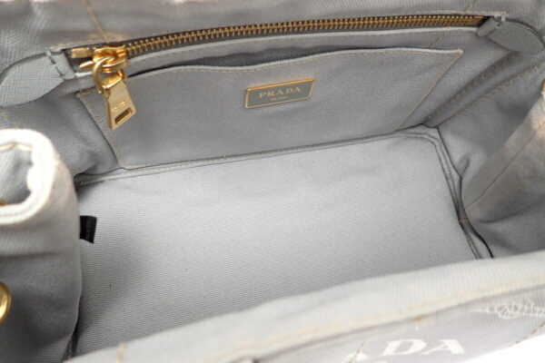 11850546 2 Prada Canapa 2WAY Tote Bag Canvas Nube Gray