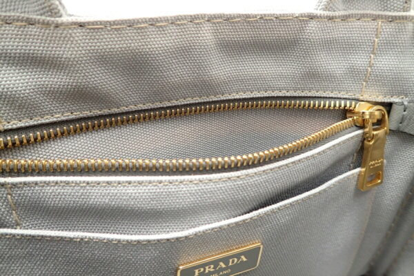 11850546 7 Prada Canapa 2WAY Tote Bag Canvas Nube Gray