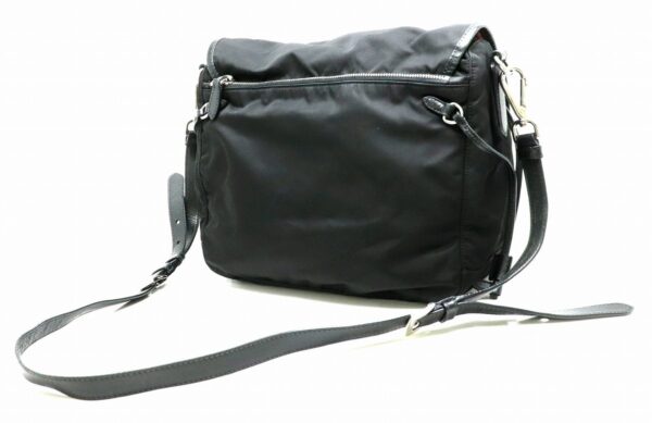 11850657 1 Prada Shoulder Bag Diagonal Nylon Leather Nero Black