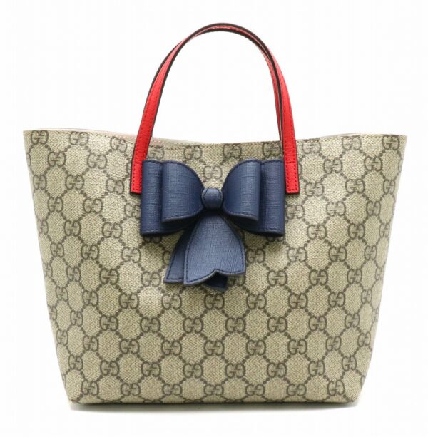 11850778 Gucci Line GG Supreme Ribbon Handbag Khaki