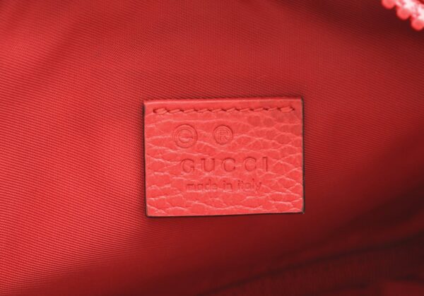 11850789 5 Gucci GG Nylon Pouch Leather Red