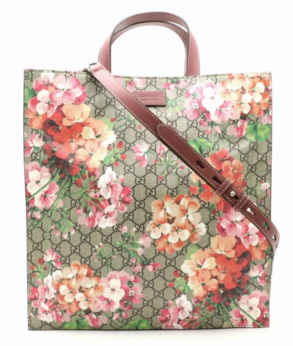 11850799 Gucci GG Blooms Tote Bag Khaki