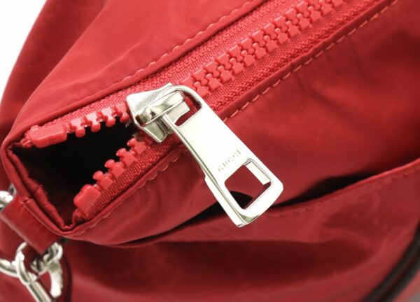 11850810 5 Gucci GG Nylon Tote Bag Leather Red