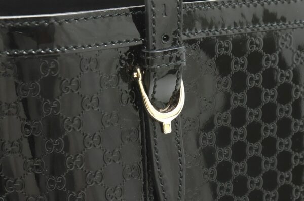 11851325 6 Gucci Micro Guccisima Tote Bag Enamel Black