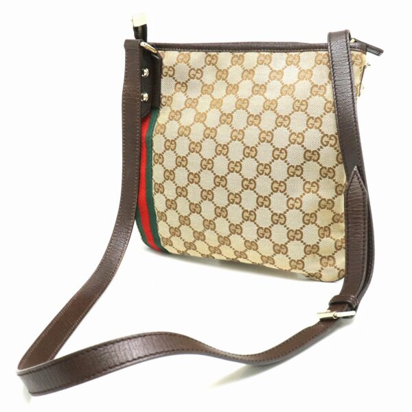 11851380 1 Gucci GG Sherry Line Shoulder Bag Khaki