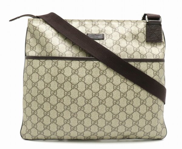 11860311 Gucci GG Supreme Shoulder Bag Khaki