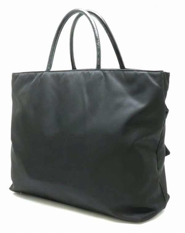 11860327 1 Prada Ribbon Tote Bag Patent Leather Nero Black