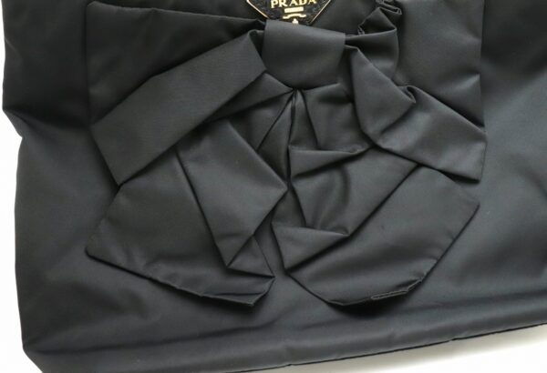 11860327 7 Prada Ribbon Tote Bag Patent Leather Nero Black