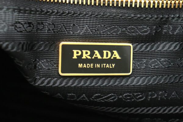 11860327 8 Prada Ribbon Tote Bag Patent Leather Nero Black