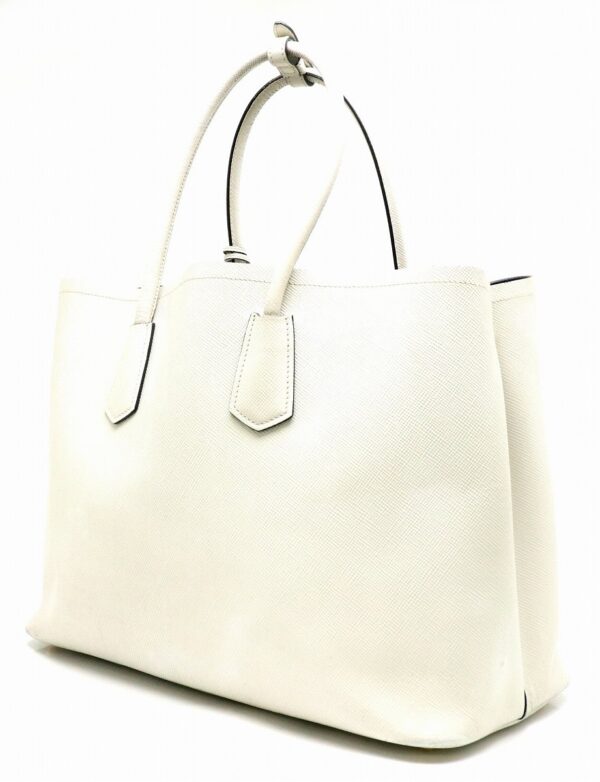 11860330 1 Prada Saffiano Tote Bag Embossed Leather White