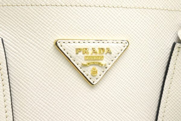 11860330 8 Prada Saffiano Tote Bag Embossed Leather White