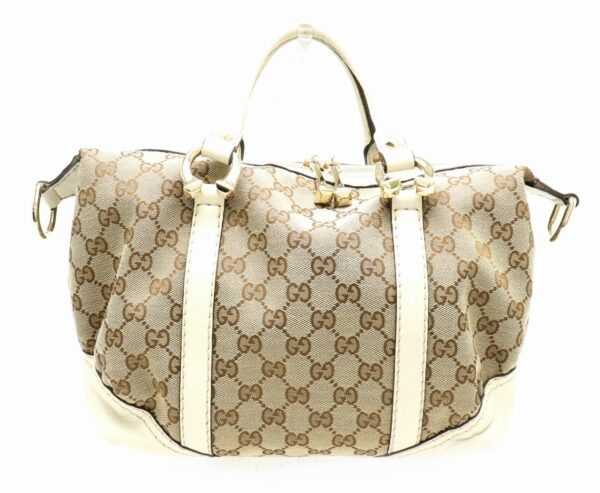 11860353 Gucci GG Handbag Leather Khaki