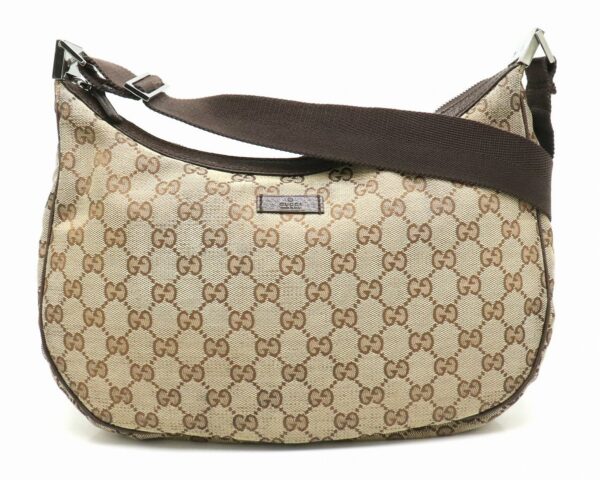 11860354 Gucci GG Shoulder Bag Leather Khaki