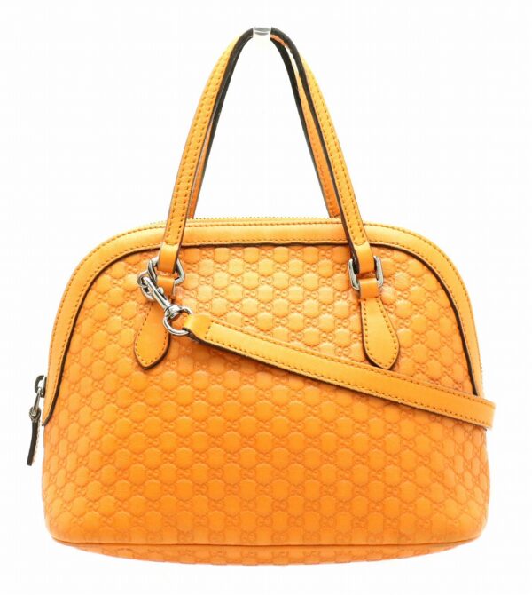 11860356 Gucci Micro Guccisima Handbag Leather Orange