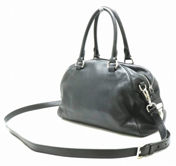 11860362 1 Prada Vit Daino 2WAY Shoulder Bag Leather Nero Black