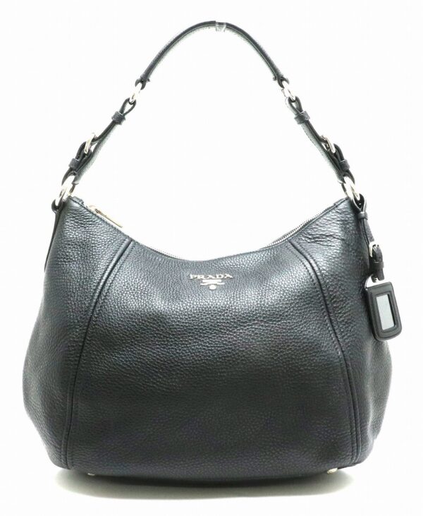 11860364 Prada Shoulder Bag Leather Black