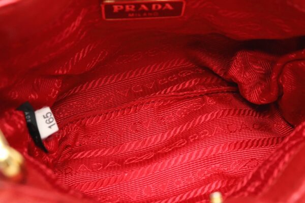 11860366 4 Prada Gathered Mini Handbag 2WAY Leather Red