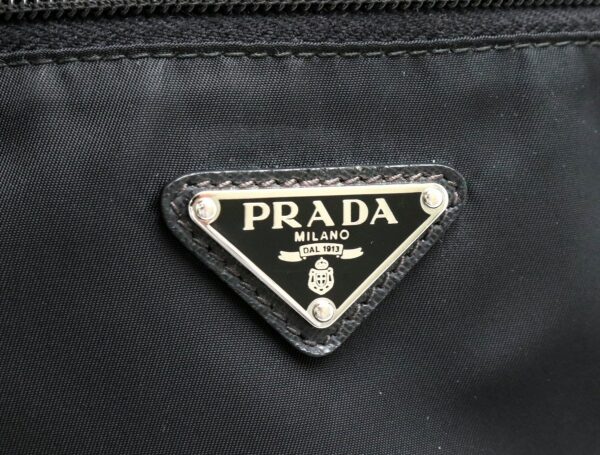 11860510 8 Prada Shoulder Bag Diagonal Nylon Leather Nero