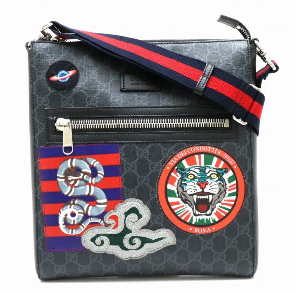 11860512 Gucci GG Supreme Messenger Bag Black