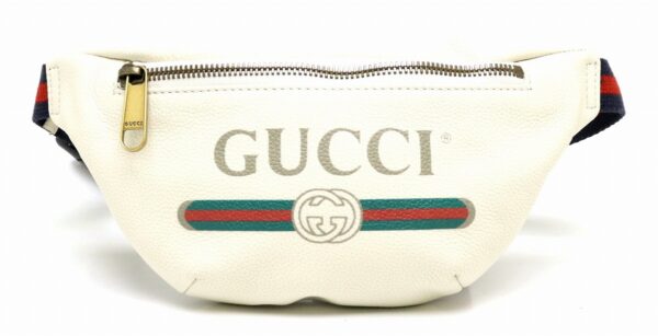 11860517 Gucci Gucci Print Belt Bag Leather Ivory