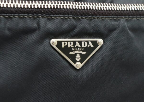 11860593 8 Prada Shoulder Bag Diagonal Nylon Leather Nero