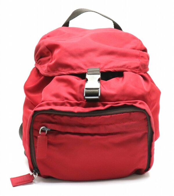 11860627 Prada Nylon Backpack Rucksack Cherry Red