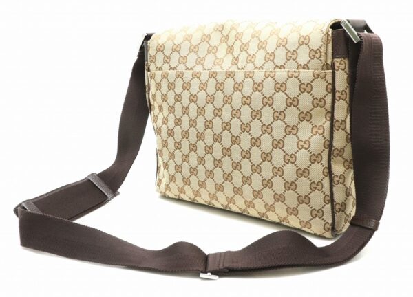 11860689 1 Gucci GG Shoulder Bag Leather Khaki